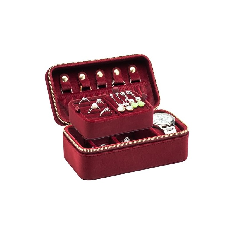 Caja Organizadora de Terciopelo para Anillos Múltiples, Bandeja Expositora con