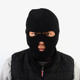 검정 복면 모자 니트 방한용 도둑복면 안면 얼굴 마스크 배달 라이더 스키 스노우보드 Black Mask Hat Knit Cold Weather Thief Mask Face Mask Delivery Rider Ski Snowboard