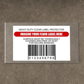 Janlaugh 50 Pcs Industrial Clear Label Protectors 10 x 6 Inch Waterproof Clear Labels Seals for Protecting Barcodes, Industrial Floor Markers, Numbers