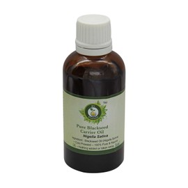 R V Essential Pure Blackseed Carrier Oil 50 ml (1.69 oz) - Nigella Sativa (100% Pure and Natural Cold Pressed) Pure Blackseed Carrier Oil