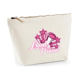 Hippowarehouse Loud and Proud Printed Make up Cosmetic wash Bag 18x19x9cm