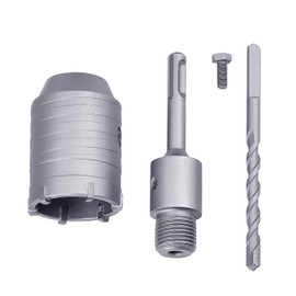 45mm / 1-3/4 inch Concrete Hole Saw with 110mm SDS Plus Shank Connecting Rod ,Tungsten Carbide Teeth Cement Hole Saw for Cement Brick Concrete Stone Wall (45mm / 1-3/4 inch)