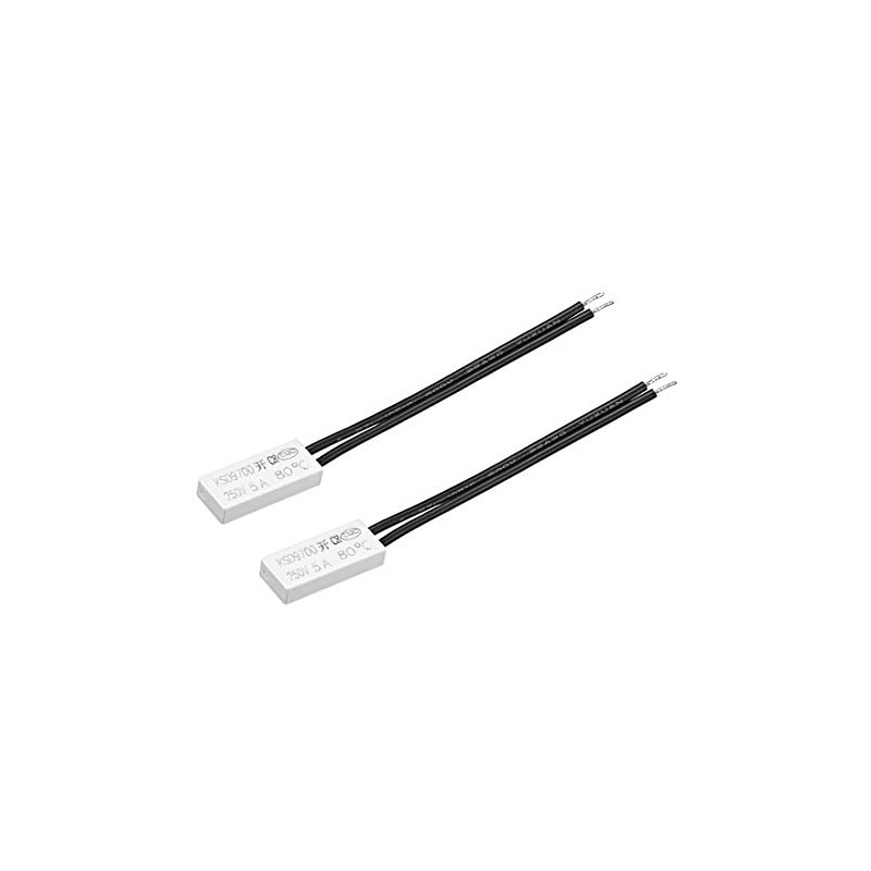 sourcing map KSD9700 Thermostat, 80℃ Normally Open Temperature Switch, N.O