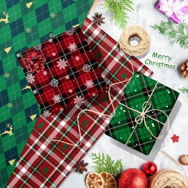 Aaon Christmas Wrapping Paper,Snowflake Wrapping Paper,Christmas Wrapping Paper Clearance,Christmas Party Decorations for Office,Home,Classroom(6 Sheet)