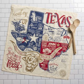 Primitives By Kathy LOL Made You Smile Dish Towel, Super Texas 28.00" x 28.00"