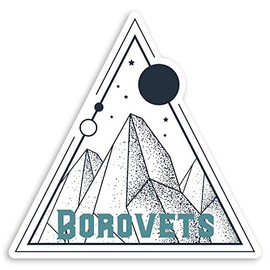 2 x 10cm Borovets Bulgaria Vinyl Stickers Ski Snowboard Luggage Sticker #30387 (10cm Wide)