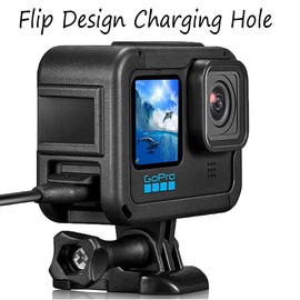 Protective Housing Case Compatible with Gopro Hero 13/12/11/10/9 Black, Housing Frame Case Mount Accessories for Gopro Hero9 Action Camera Accessory Kit with Quick Pull Movable Socket and Screw