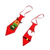 Toyvian 2pcs Light Up Christmas Tie Santa Elk Necktie Luminous