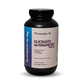 Glicinato Magnesio 500 Por Cápsula 260 Cápsulas Alta Concetración