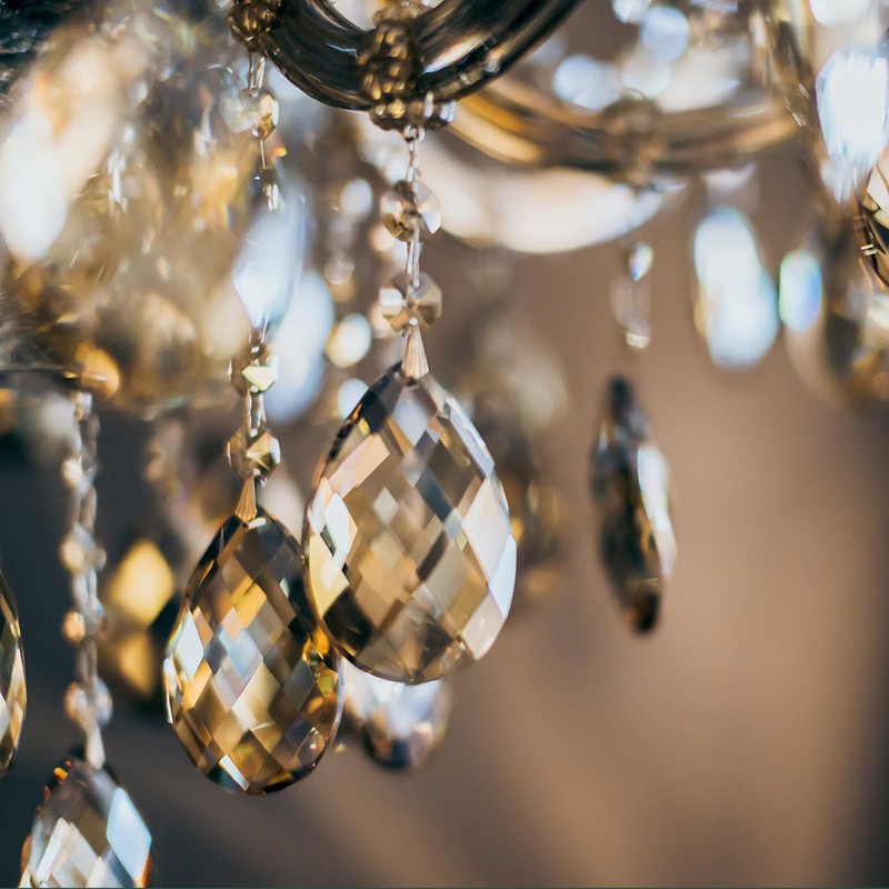 PATIKIL Teardrop Crystal Chandelier Pendants Beads, 10 Pack 60mm Length