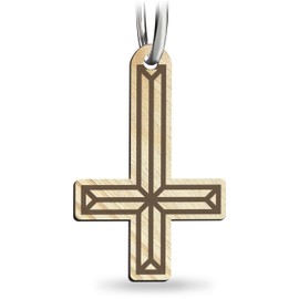 Petruskreuz Schlüsselanhänger handgemacht aus Holz, Glücksbringer, Schlüsselanhänger Mit Kreuzanhänger, Ein Geschenk Für Gläubige, Aufmerksamer Glücksbringer, Kreuz Jesus Glaube,