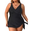Daci Plus Size One Piece Swimsuits for Women Flowy Asymmetrical