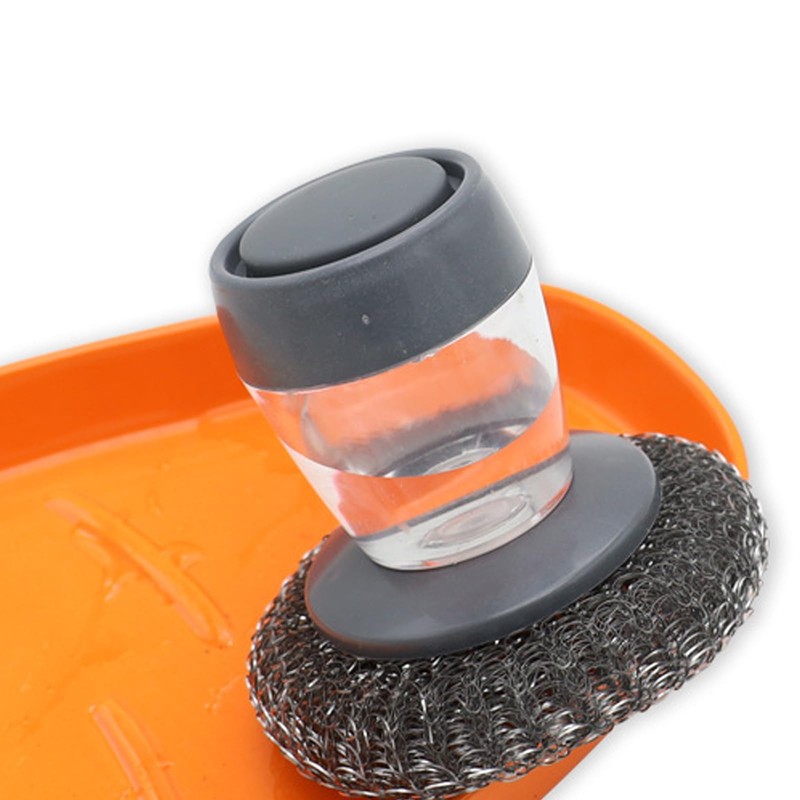 PMELCXD 4 Pieces Dish Brush with Soap Dispenser, Washing Up