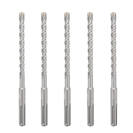 5 Pack 5/16 in x 6.3 in (8 x 160mm) SDS Plus Rotary Hammer Drill Bit, Concrete Drill Bit,Masonry Drill Bit for Concrete, Brick and Cement,160mm Length (5/16 inch (8mm))