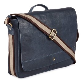 Real Leather Laptop Bag Men Women Distressed Vintage Messenger Satchel Shoulder Bag (Ocean Blue)