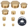 Pack of 10 Brass Plugs, 1/8 1/4 3/8 1/2 3/4