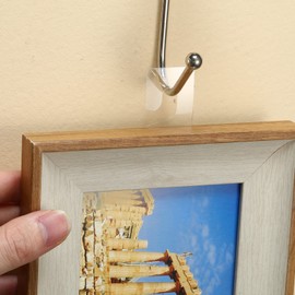 1500 Pieces Clear Slot Hole Hang Tags Self Adhesive Hanging Tabs Plastic Retail Hang Tabs Clear Tabs Adhesive Sticker Hanger for Store Display(Nice Style,1 x 1-3/4 inch)