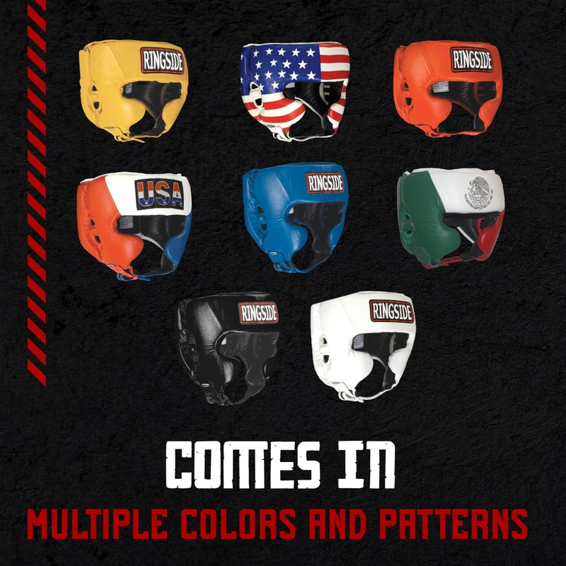 Ringside Competition-Like Boxing Headgear with Cheeks , Mexican Flag, Medium