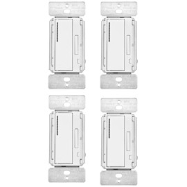 Eaton (case of 4) EATON RF9640-NDW Z-Wave Plus Universal Dimmer, White, single pole,