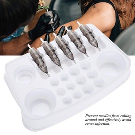 Ink Holder,ANGGREK Cartridges Plastic Cartridge Color Tray Needle Holder Stand Trays Plate 12Pcs