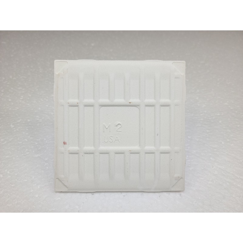 Carnation Pink Ceramic Tile 4.25 in Subway Square Mid Century