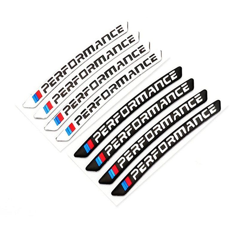 4PCS 3D Wheel hub Stickers Decorative Stickers M Sticker car
