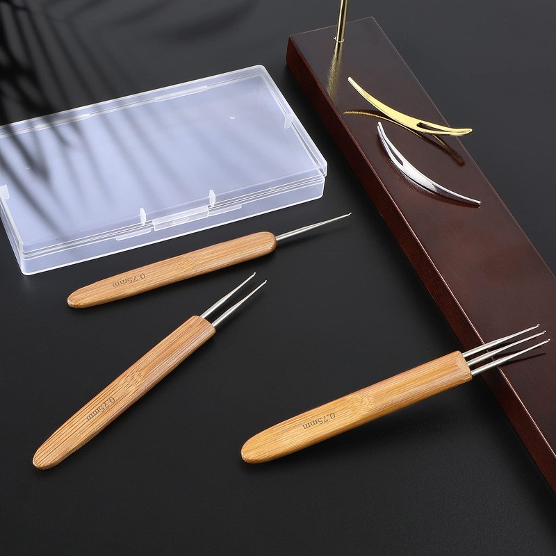 AUGSUN Dreadlock Crochet Hook Tool,Braid Hair Dreadlocks Needle Weaving Crochet