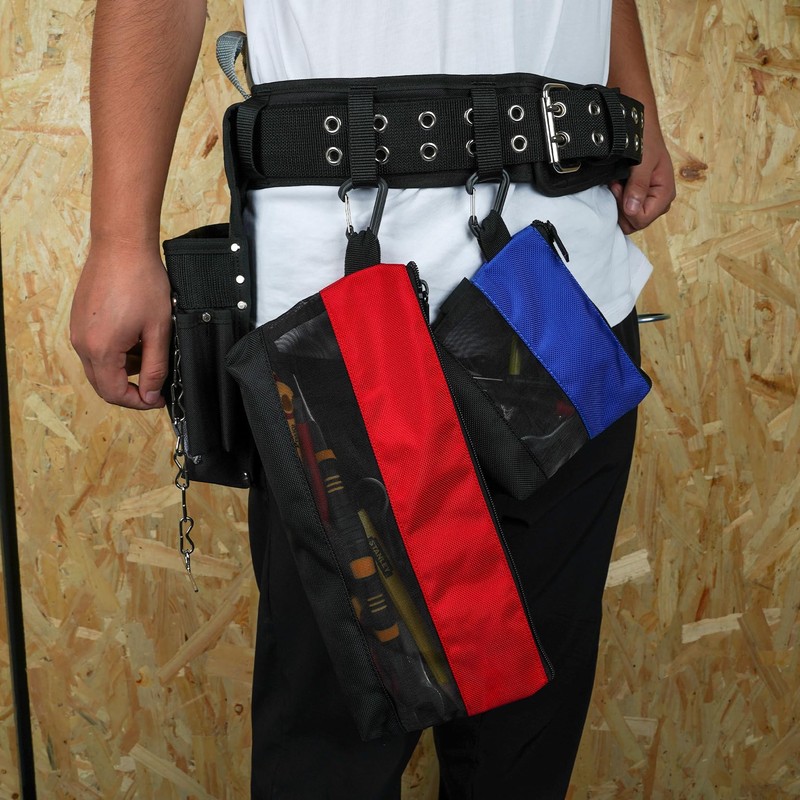 2 Pack Tool Pouch Zipper Storage Bag,Heavy Duty Small Tool