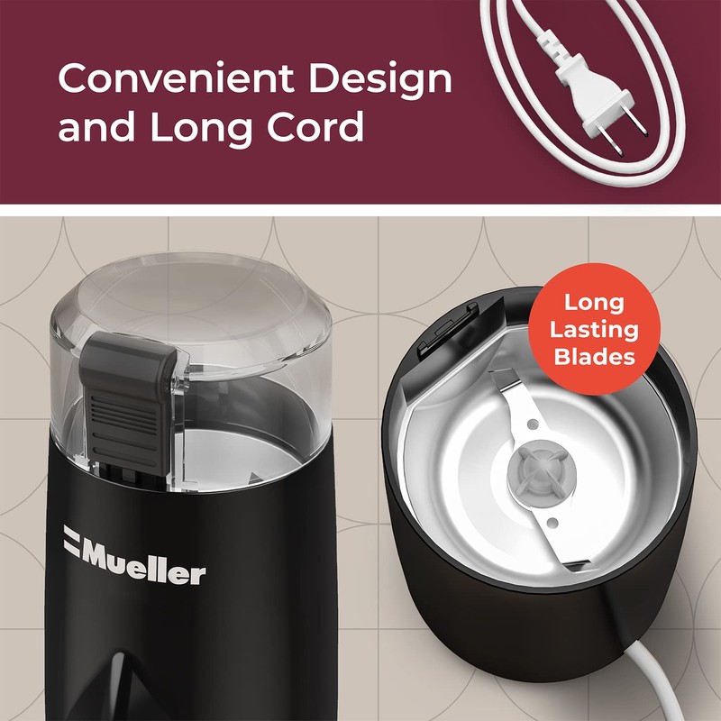 Mueller Living HyperGrind Precision Electric Spice/Coffee Grinder Mill with Large