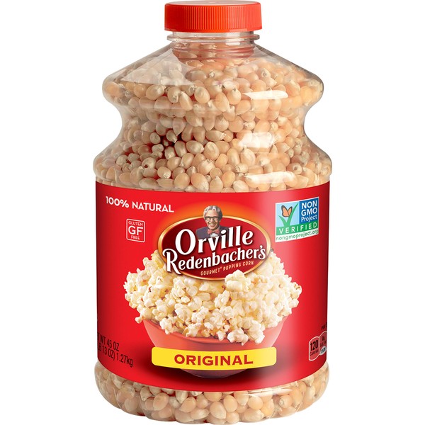 Orville Redenbacher's Gluten Free Original Gourmet Yellow Popcorn Kernels, 45 oz, Pack of 6
