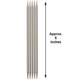 ChiaoGoo Red Double Point 6-inch (15cm) Stainless Steel Knitting Needle; Size US 7 (4.5mm) Bundle with 1 Sturdy Stitch Holder 6006-7