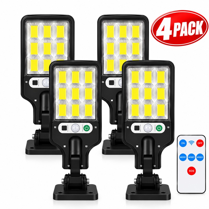 Solar Motion Sensor Light for Outdoor Lighting – 4-Mode Self-Contained