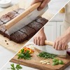 12 Inch Stainless Steel Pizza Cutter Rocker Blade, Rubberwood Handle