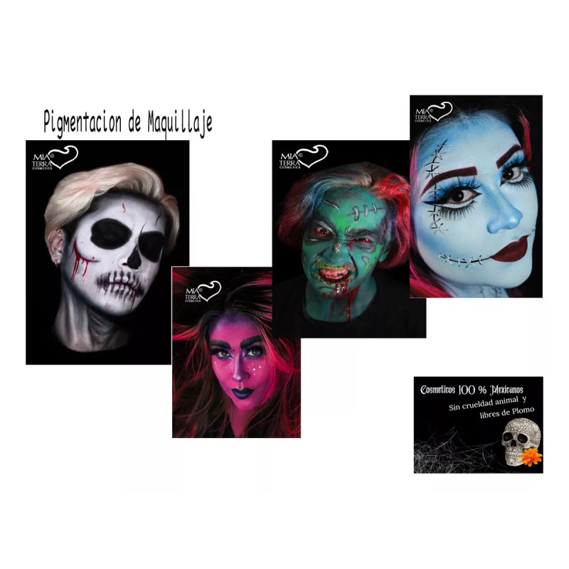 Mia Terra Cosmetics Pintura Pintacaritas Bodypaint Fiesta Cremoso 25 Pzas