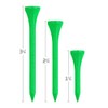 IZZO Golf Wood Golf Tees, 3.25 Inch, Neon Green (Pack