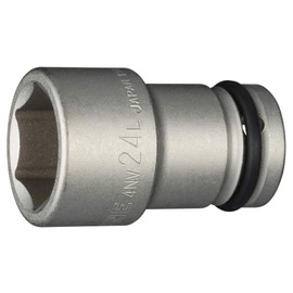 TONE HP4NV-24L Long Socket for Impact: 0.5 inch (12.7 mm) (1/2 mm), Double Side Width 0.9 inches (24 mm)