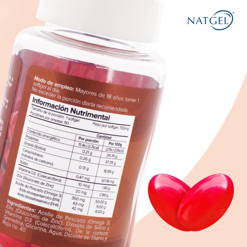 Zinc D3 Con Omega 3 90 Cpsulas De 700 Mg