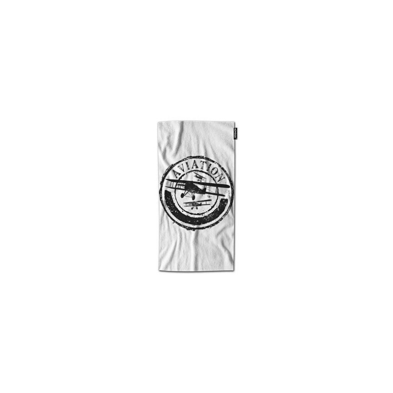 AOYEGO Airplane Hand Towel Stamp with The Text Aviation Sky