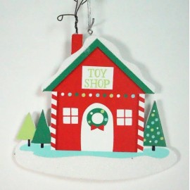Unbranded Toy Shop Christmas Ornaments Holiday Tree Decor House Sparkle Snow Gifts 5"