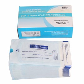 200Pcs/Box Gear Self Sealing Sterilization Bag For Self Sealing Sterilization Sterilization Pouch For For Sterilisation Pouches Cleaning Tools(90 * 165Mm)