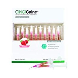 Prophy Magic Oral Anesthetic Gel in Syringe by GINGICaine, 1.2ml Strawberry Flavored Oral Anesthetic Gel for Smooth Local Anesthetic Application