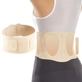 Lumbar Supporter [Double Compression Type] Waist Corset, Waist Belt, Fixed, Thin, Lightweight, Breathable, Lower Back Pain Bell, Strong Fixing Support, Adjustable, Easy to Put on and Take Off, Work