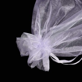 SOMFIUI Pack of 50 Organza Bags, White, 20 x 30 cm, Organza Bags, Sack Bags, Gift Jewellery Bags (50 Pieces, White, 20 x 30 cm)