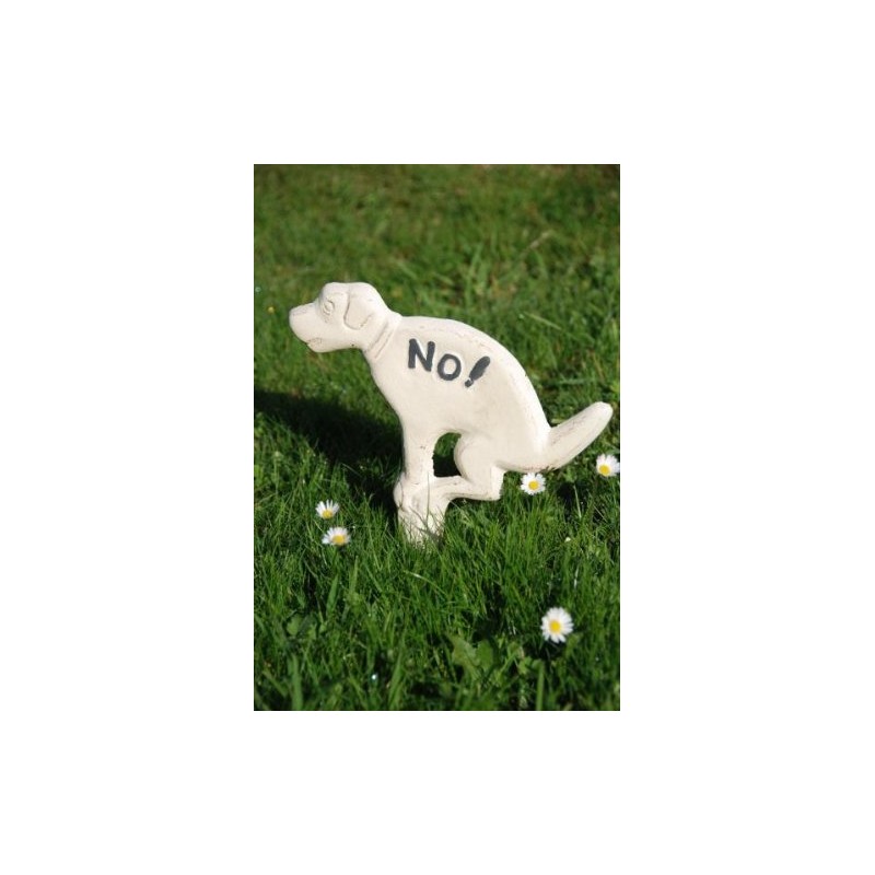 Esschert Fallen Fruits HB14 Dog Sign - White, 12.25" H