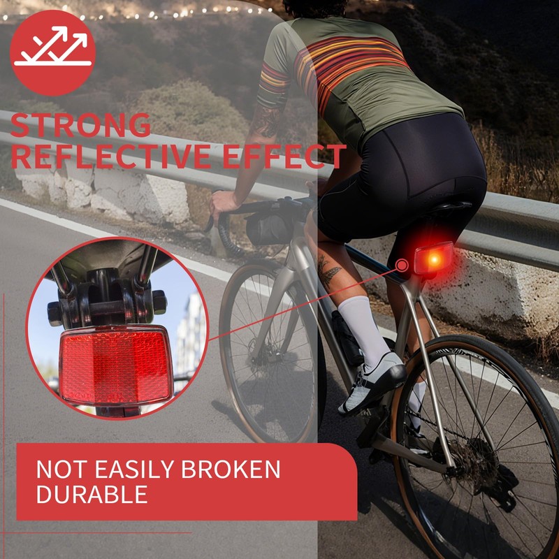 GOWTX Bicycle Reflectors Spoke Reflectors Set, Bicycle Reflectors Front Rear