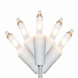 LUCKY SHINE 100 LED Warm White Christmas Lights, UL Certified and Commercial Grade White Wire String Lights 35 FT, for Indoor and Outdoor Christmas Trees, Party, Garden, Patio.