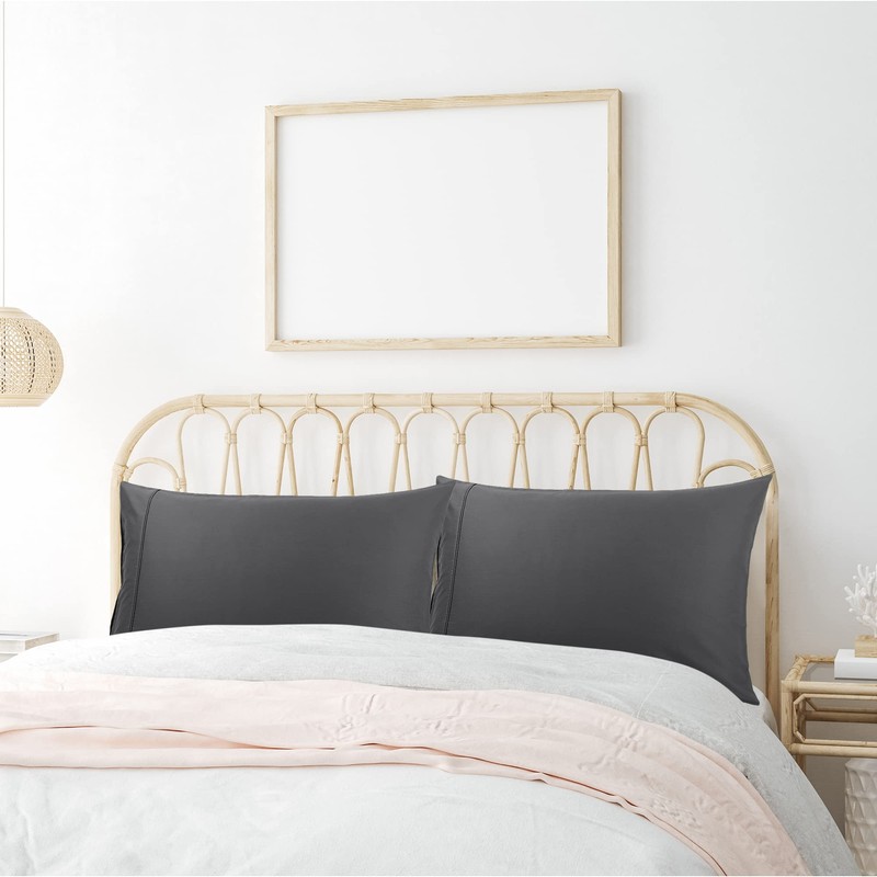 PiccoCasa Pillowcases 2 Pack Cotton Pillow Cases with Zipper Closure