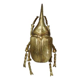 Ebros Gift Medium Gold Resin Hercules Rhinoceros Beetle Wall Decor Or Tabletop Figurine
