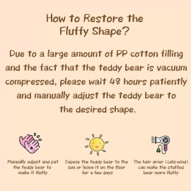 DOLDOA 51" Big Teddy Bear Stuffed Animals with Footprints Gift for Kids, Girlfriend