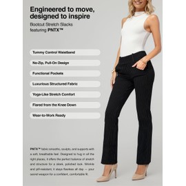 Conceited Pinstripe Pants Women Dress Pants Tummy Control - Wear to Work Pants - Womens Dress Pants - Slacks - Business Casual Office - All Pinned Up - Medium
